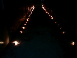 Our lit walkway.