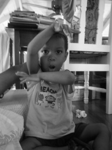 Dougla Defect?  Indian speaks to a Dougla woman about her Dougla baby Indian: The baby getting nice now.  Now he complexion comin’ lil clear. (Rochelle Etwaroo photo and testimony)